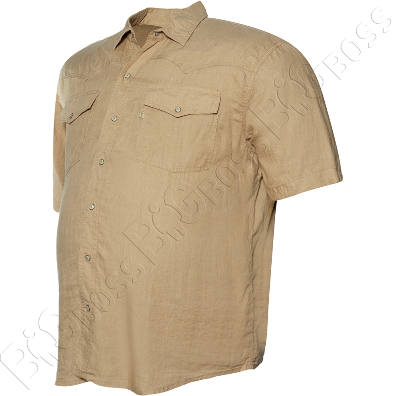Льняная рубашка бежевого цвета Dekons 3