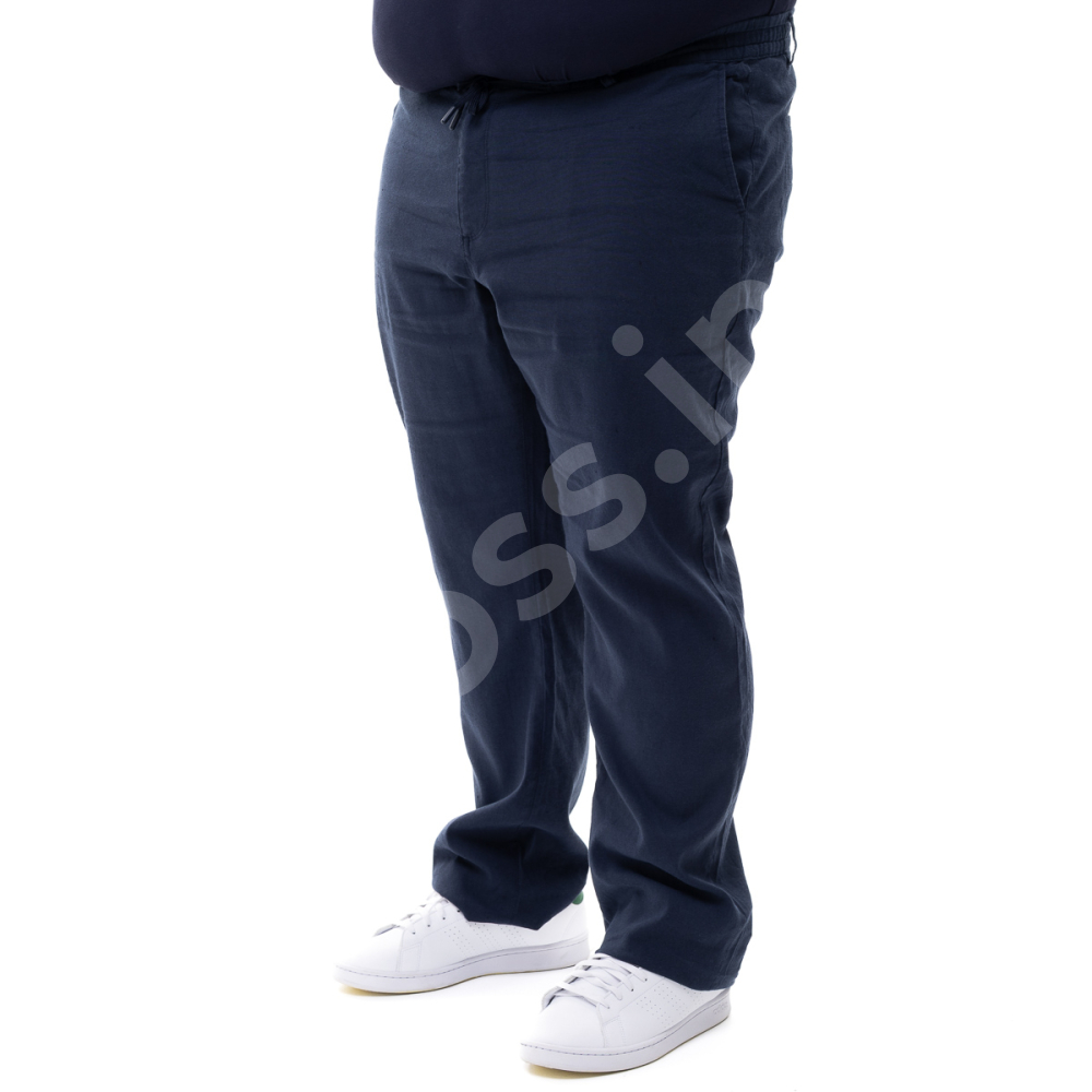 Льняні штани темно-синього кольору La Vita 0