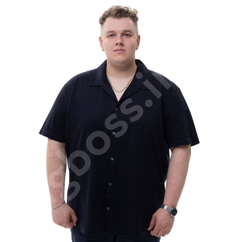 Трикотажна сорочка (тканина Мерсеріза) темно-синього кольору La Vita 0