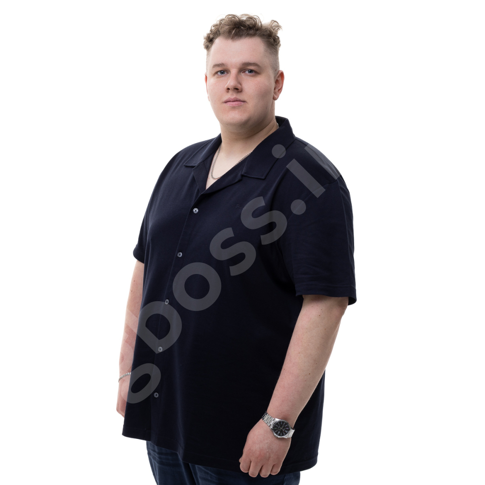 Трикотажна сорочка (тканина Мерсеріза) темно-синього кольору La Vita 1