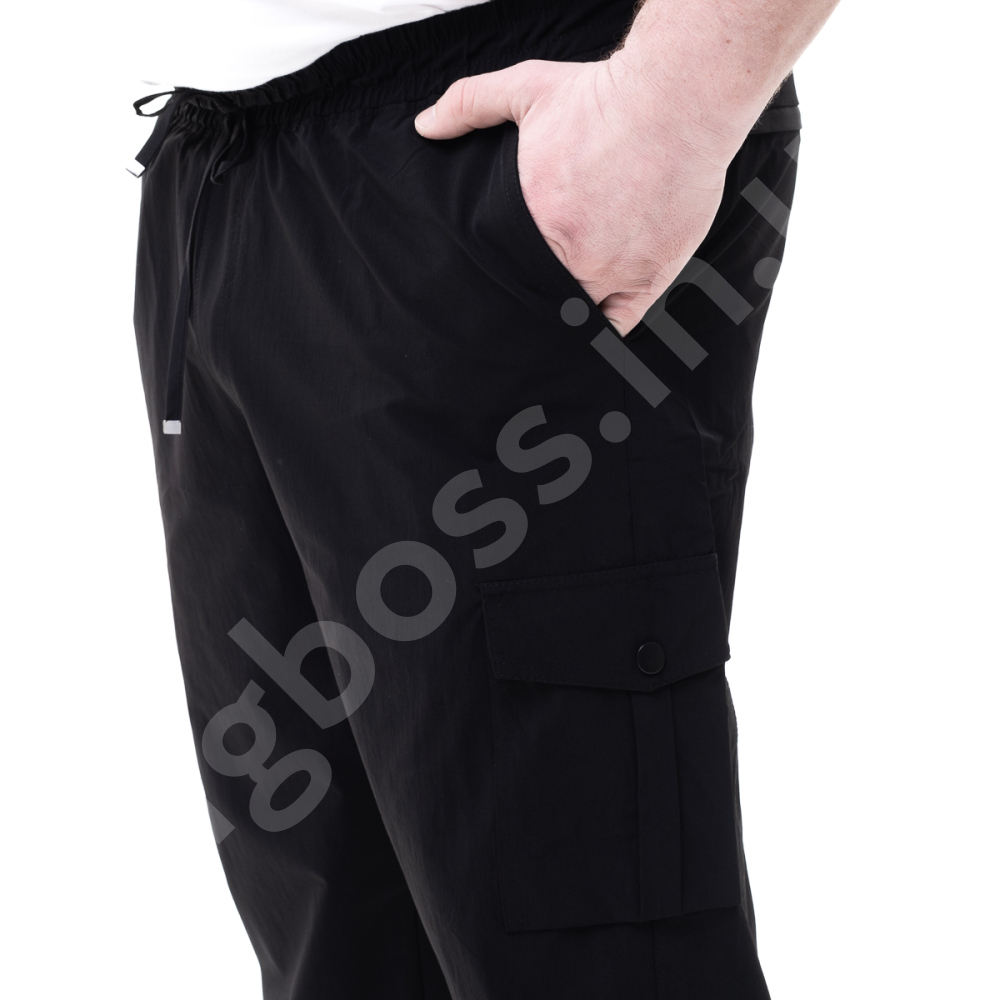 Тонкие спортивные штаны карго (холодок) чёрного цвета SCOUR 0