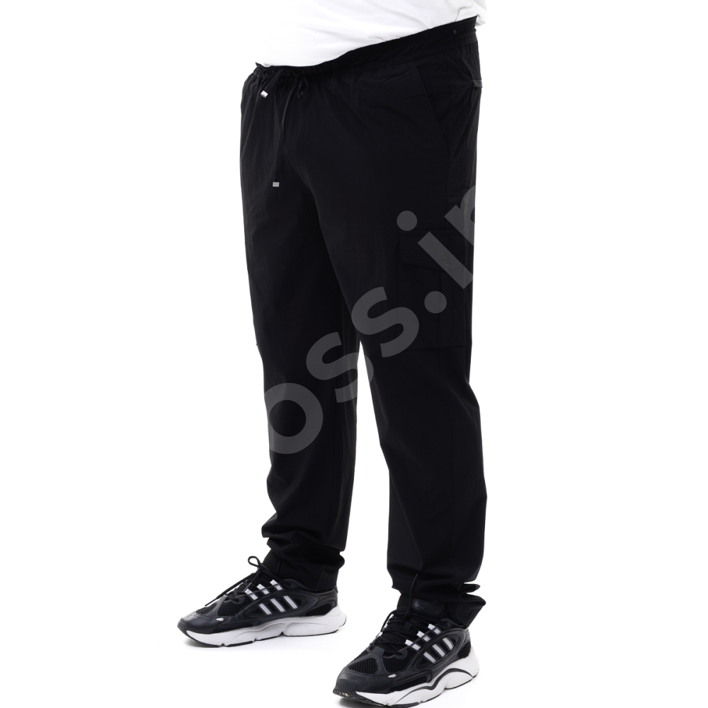 Тонкие спортивные штаны карго (холодок) чёрного цвета SCOUR 2