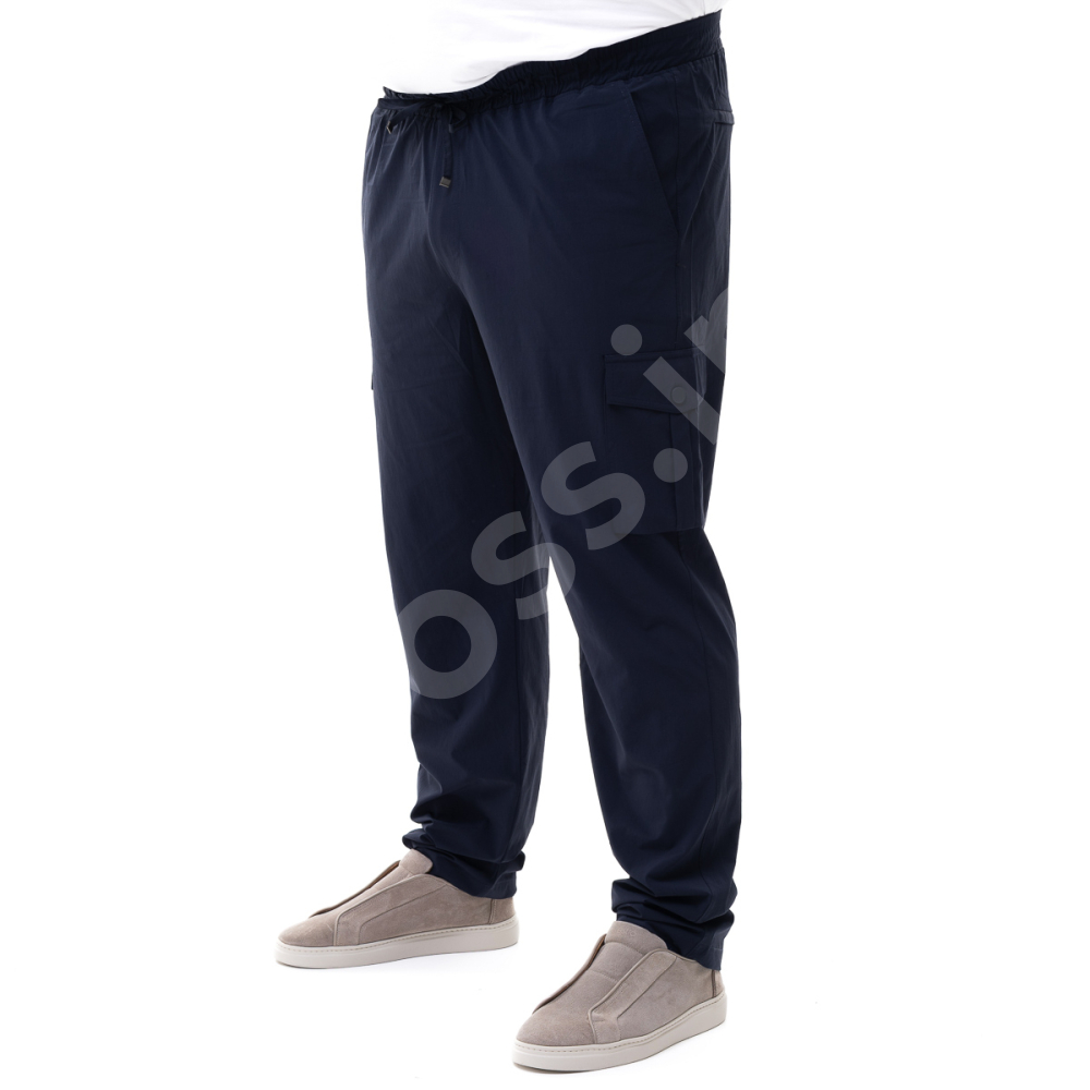 Тонкие спортивные штаны карго (холодок) тёмно синего цвета SCOUR 0