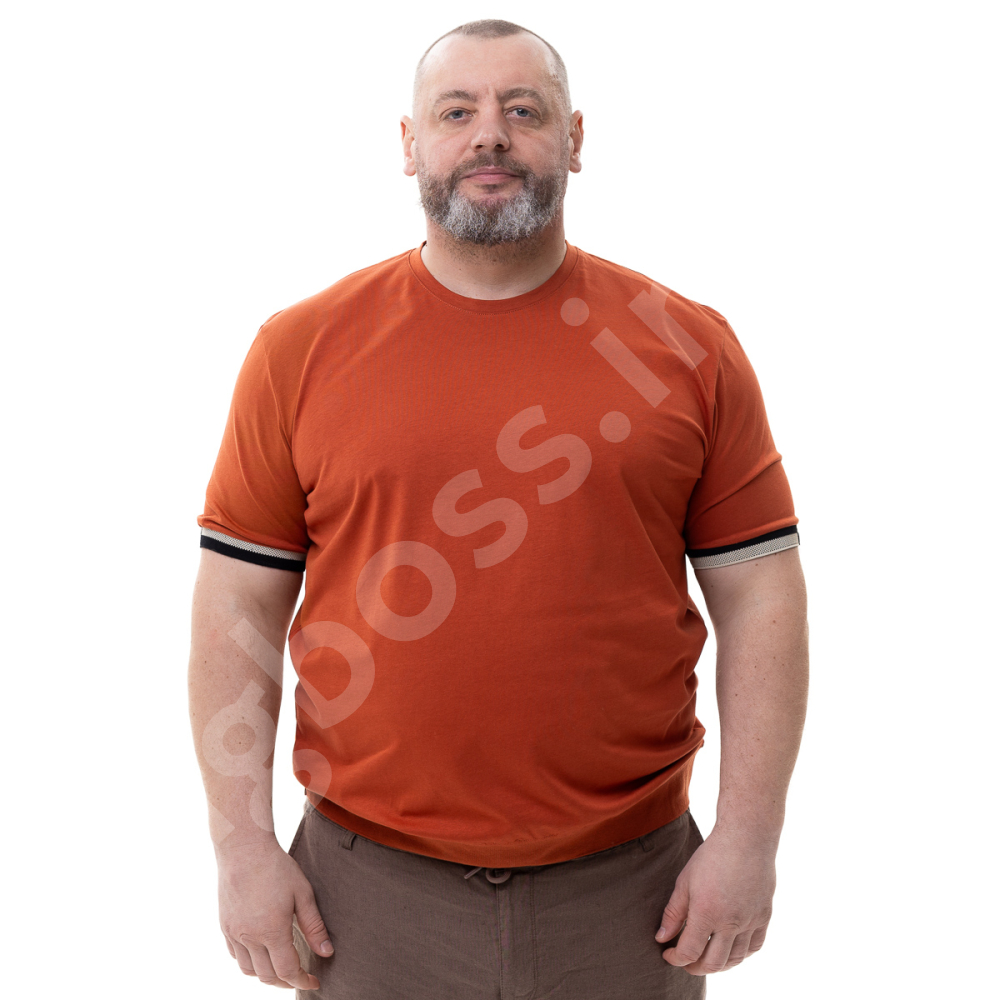 Футболка на манжете терракотового цвета La Vita 0