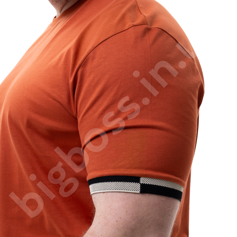 Футболка на манжете терракотового цвета La Vita 3