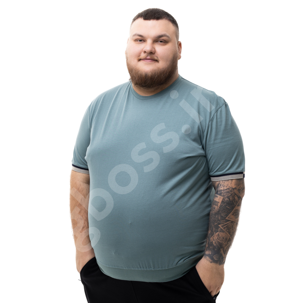 Футболка на манжете цвета ментол La Vita 0