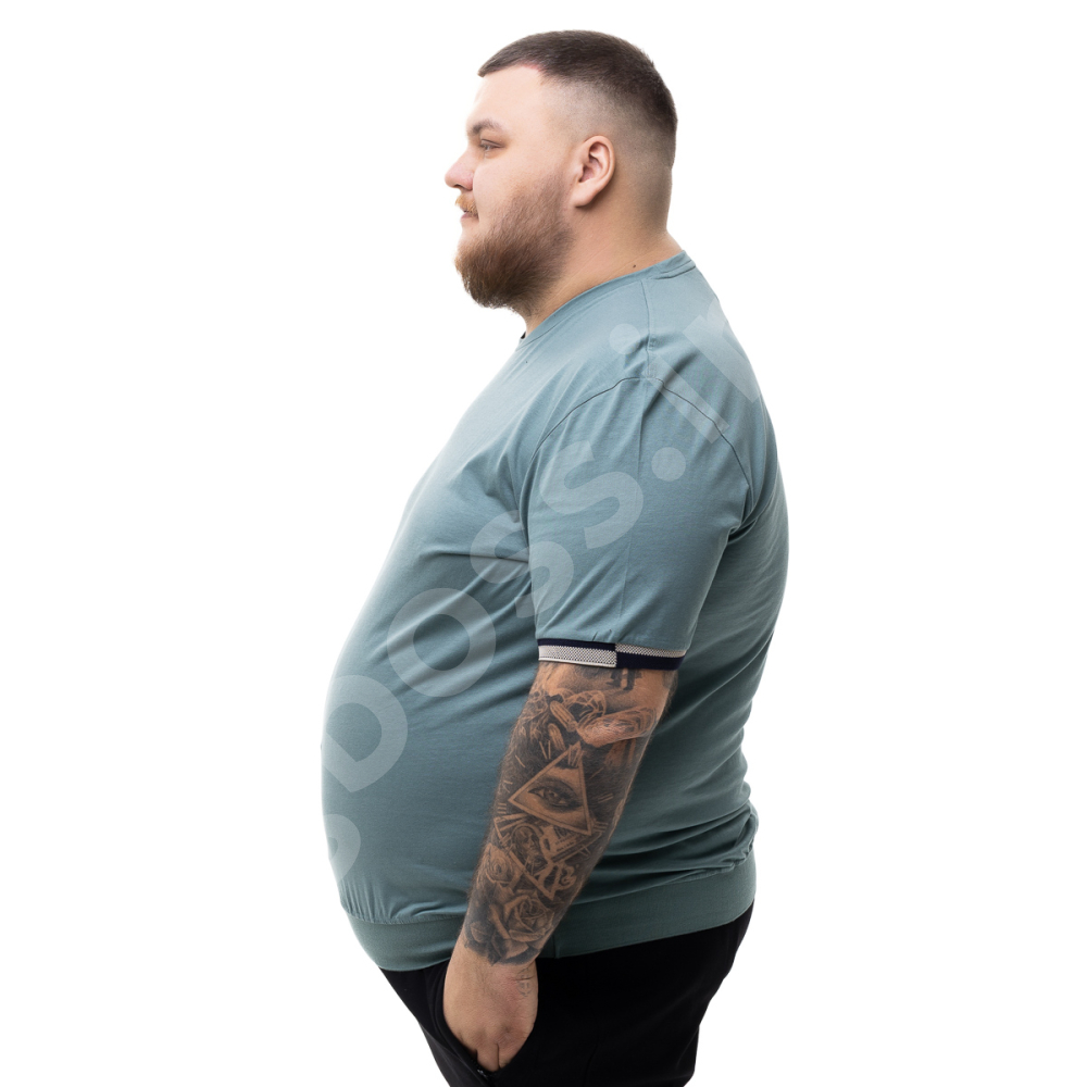 Футболка на манжете цвета ментол La Vita 2