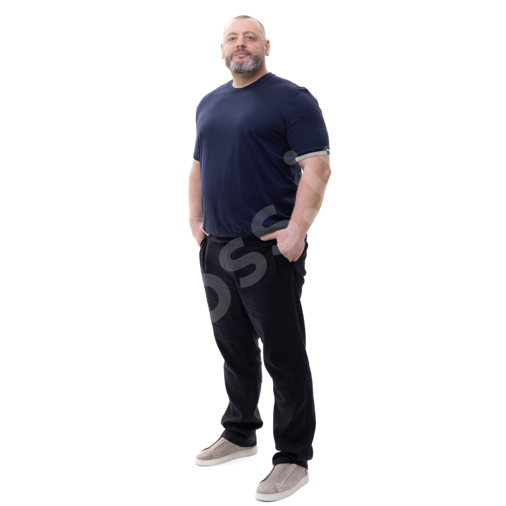 Футболка на манжете тёмно синего цвета La Vita 4