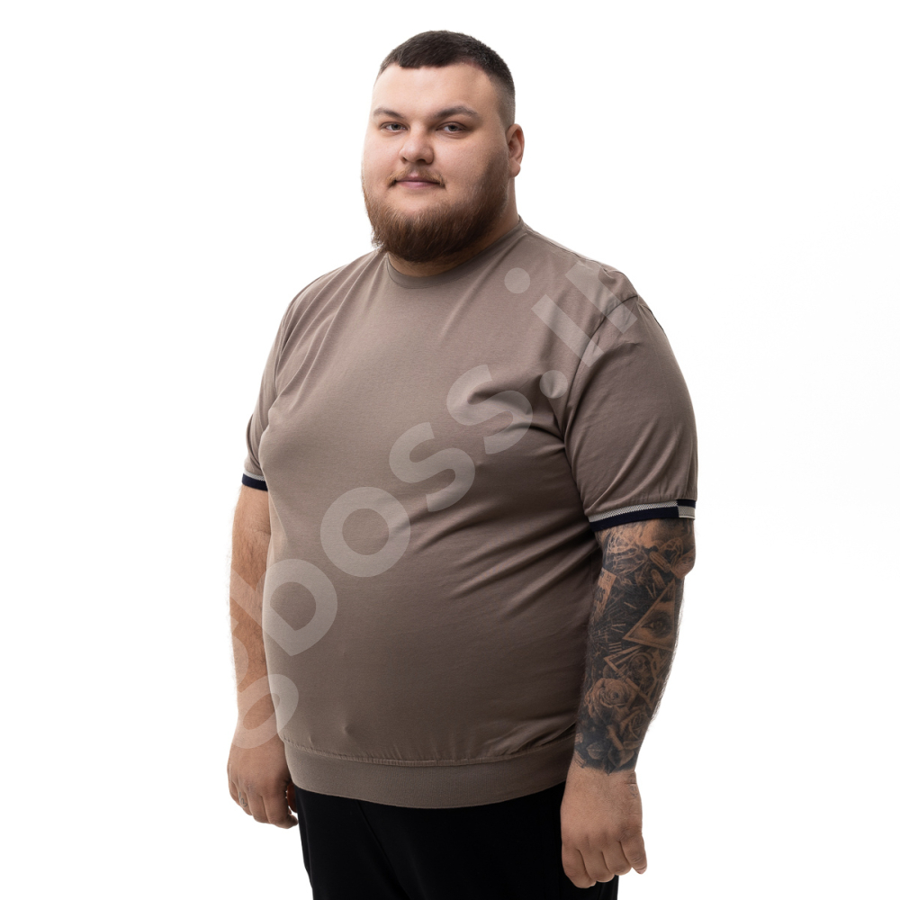 Футболка на манжете кофейного цвета La Vita 0