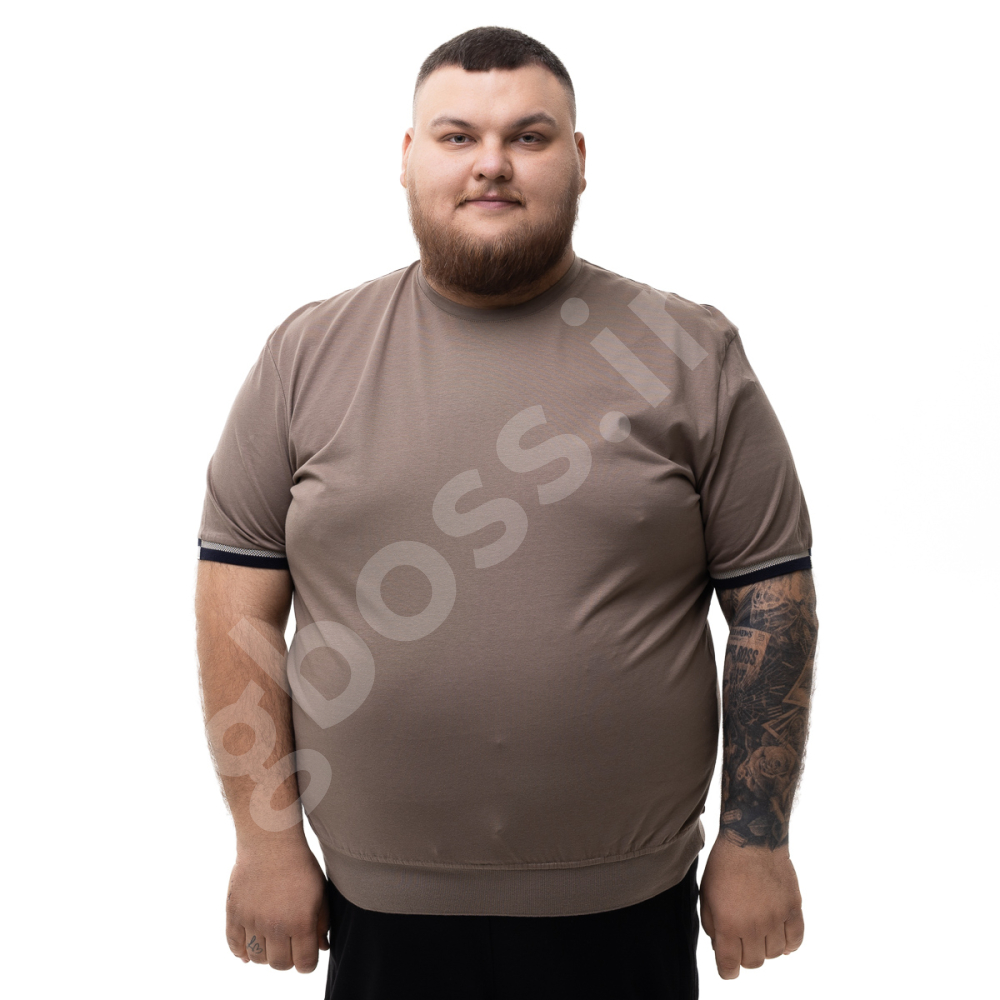 Футболка на манжете кофейного цвета La Vita 1