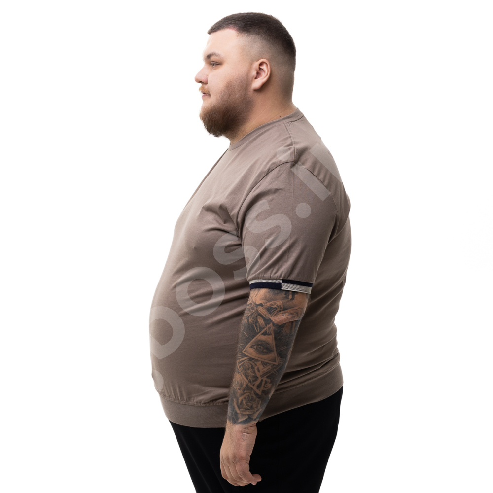 Футболка на манжете кофейного цвета La Vita 2