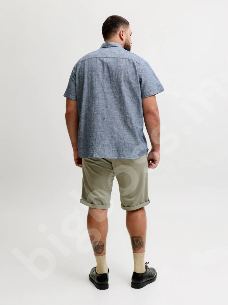 Сорочка лляна синього кольору Jack & Jones 4