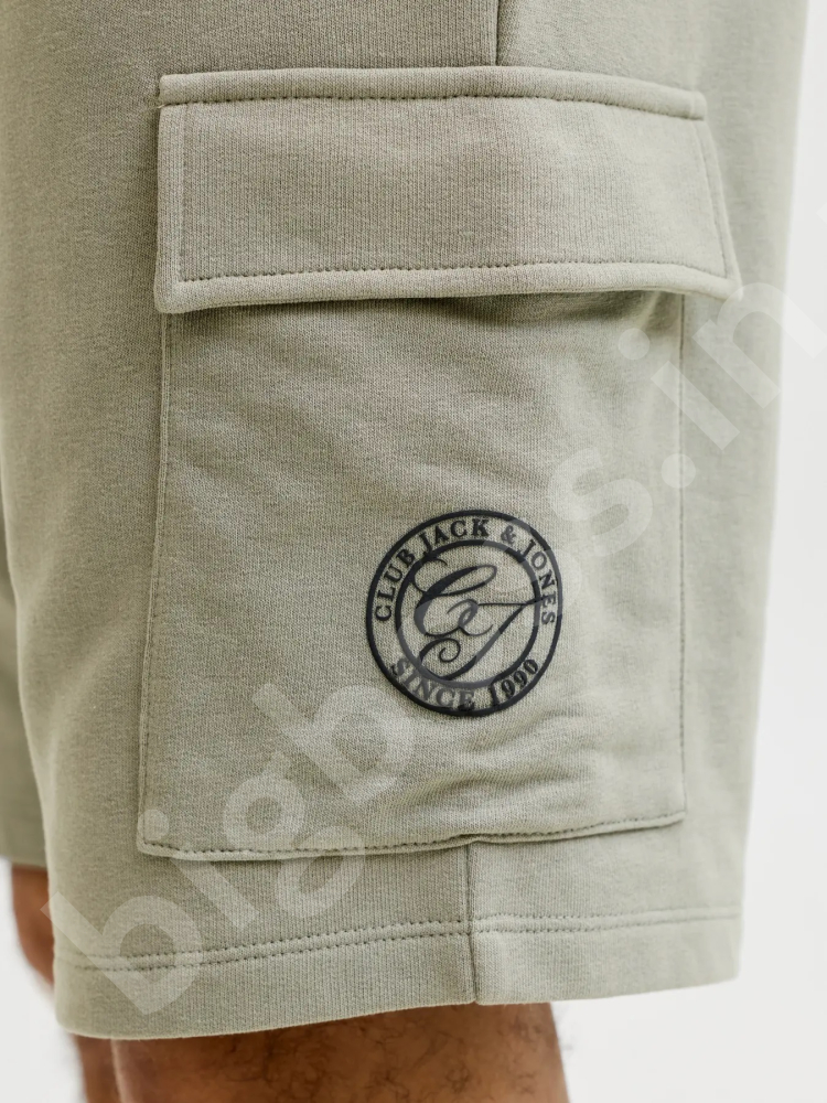 Трикотажні шорти карго кольору хакі Jack & Jones 3