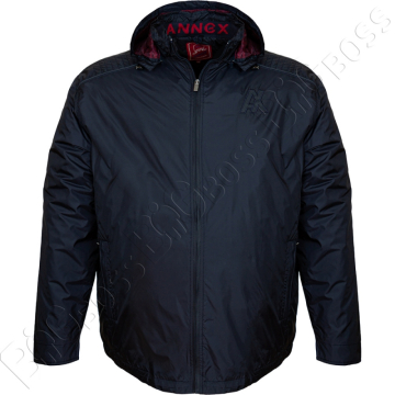 Куртка ветровка прямого кроя тёмно синего цвета Annex