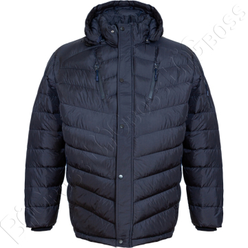 Куртка зимняя прямого кроя тёмно синего цвета Olser