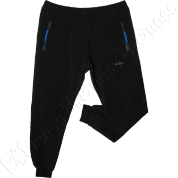 Спортивные штаны на манжете чёрного цвета (ВЕСНА-ЛЕТО) Dekons