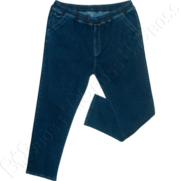 Осенние джинсы на резинке тёмно синего цвета Dekons